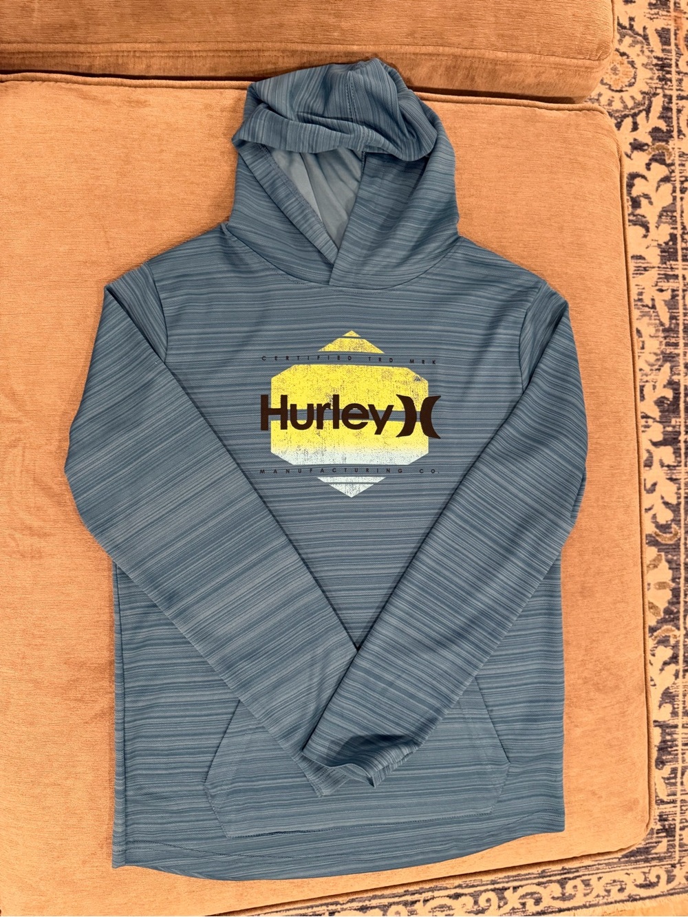 Hurley Boys Performance Hoodie Blue Pullover Sweatshirt Youth XL